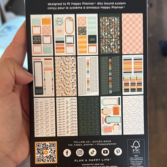 The Happy Planner Trendy Teacher Sticker Pack - Blue, Orange, Gold NEW NWT - Picture 3 of 4